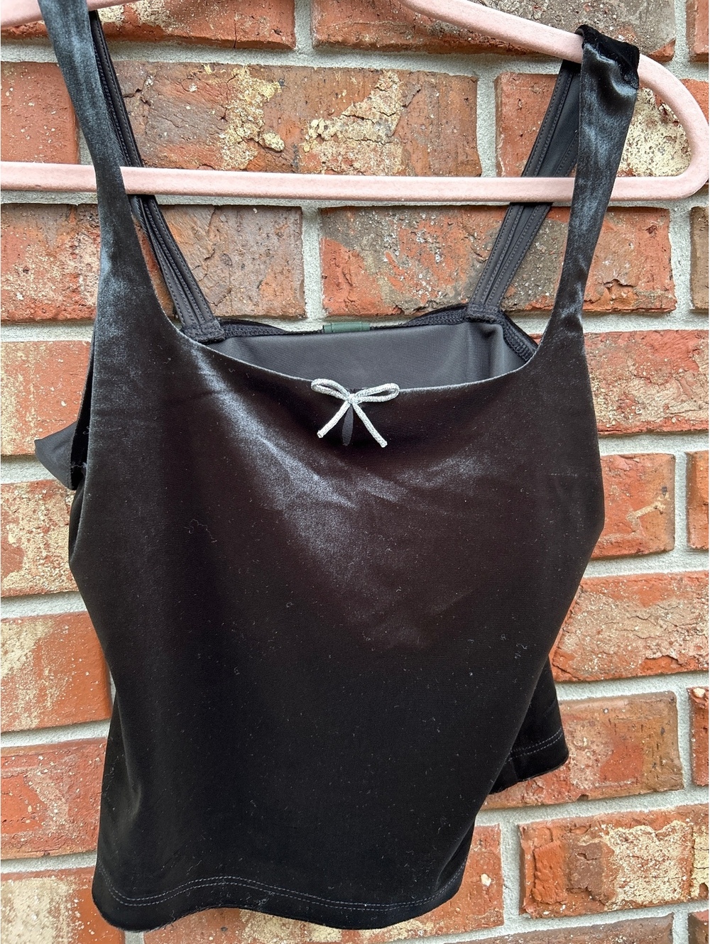 Velvet Black Crop Tank Top XS with Tags